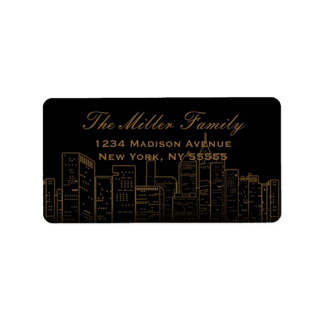 New York Nights Address Label (Front)