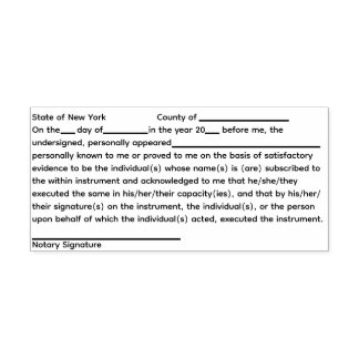 New York Notary Acknowledgement  Self-inking Stamp