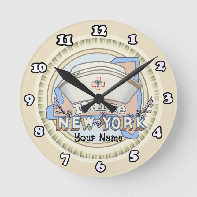 New York Nurse Round Clock (Front)