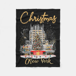 New York Ny Christmas Girl Trip Matching Fleece Blanket