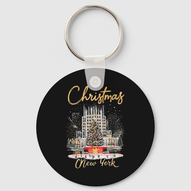 New York Ny Christmas Girl Trip Matching  Key Ring (Front)