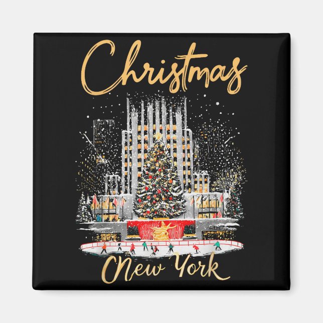 New York Ny Christmas Girl Trip Matching  Magnet (Front)