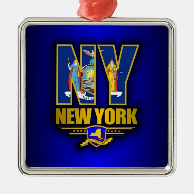 New York (NY) Metal Tree Decoration (Front)