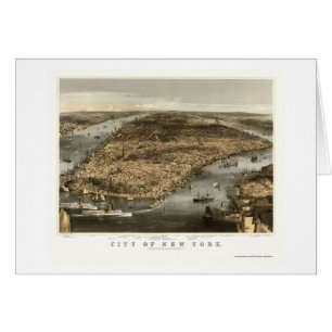 New York, NY Panoramic Map - 1856
