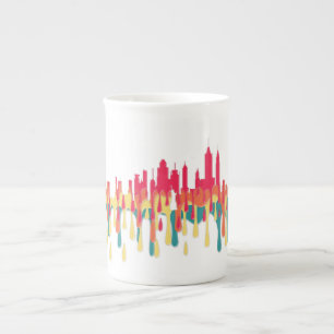 NEW YORK, NY SKYLINE RYOB - BONE CHINA MUG