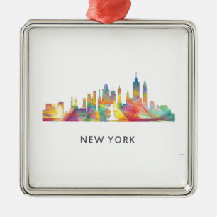 NEW YORK, NY SKYLINE WB1 - METAL TREE DECORATION