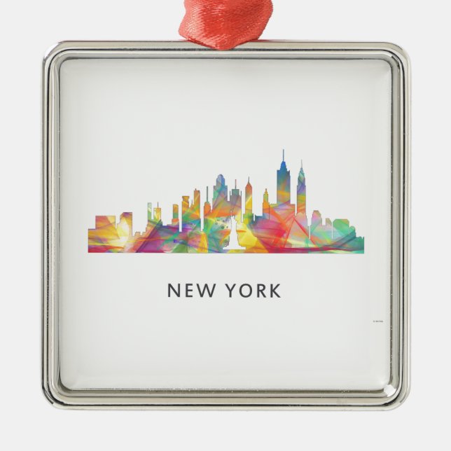 NEW YORK, NY SKYLINE WB1 - METAL TREE DECORATION (Front)