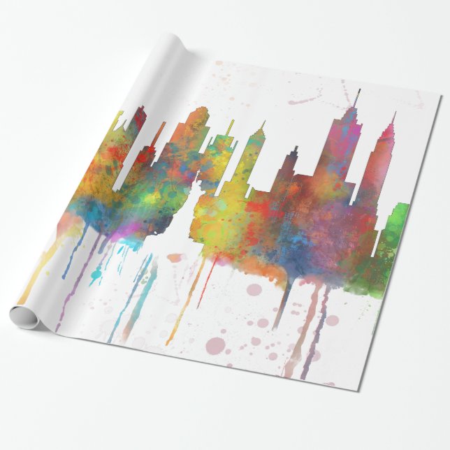 NEW YORK, NY SKYLINE - Wrapping Paper (Unrolled)