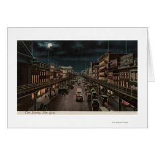 New York, NY - The Bowery - Night Scene