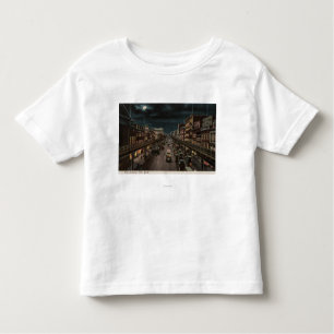 New York, NY - The Bowery - Night Scene Toddler T-Shirt
