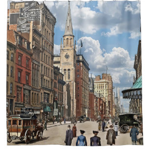 New York, NY - Up Fifth Avenue From 28th Street Shower Curtain