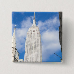 New York, NY, USA - A view of downtown New 15 Cm Square Badge
