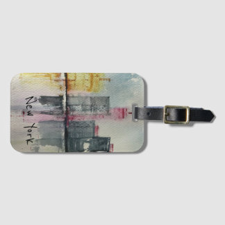 New York NYC Skyline Cityscape original artwork Luggage Tag