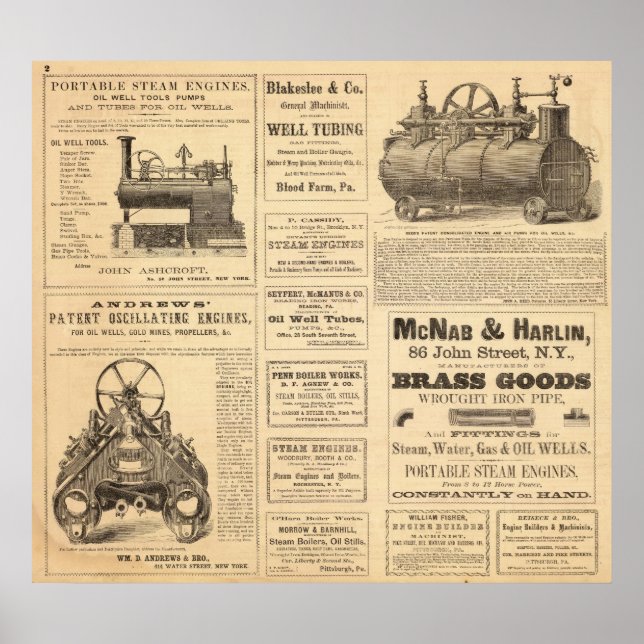 New York Oil Advertisements Poster (Front)