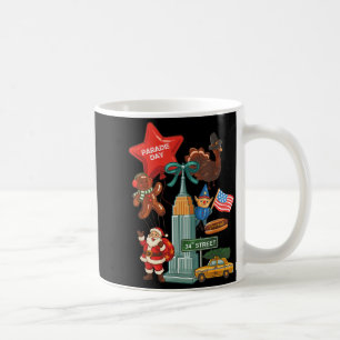 New York Parade Day Thanksgiving Santa Taxi Coffee Mug