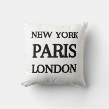 New York, Paris, London typography