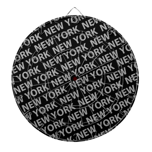 New York Pattern Grey Dartboard (Front)