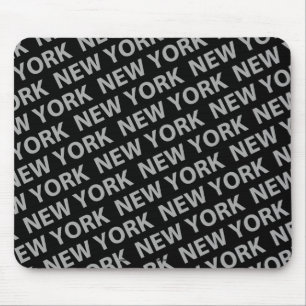 New York Pattern Grey Mouse Pad