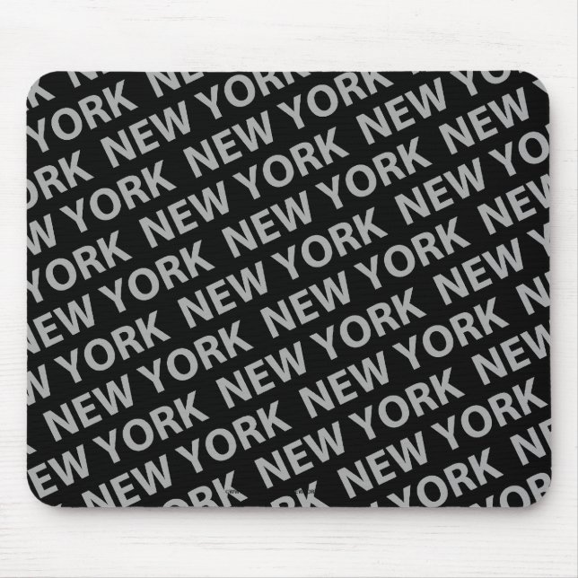 New York Pattern Grey Mouse Pad (Front)