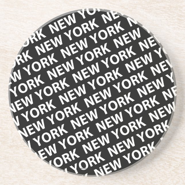 New York Pattern White Coaster (Front)