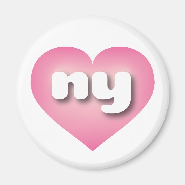 New York pink fade heart - I love ny Magnet (Front)
