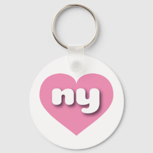 New York pink heart - I love ny Key Ring