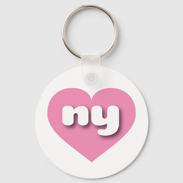 New York pink heart - I love ny Key Ring (Front)