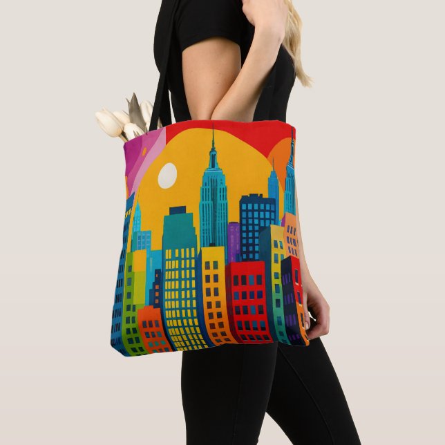 New York Pop Art Tote Bag (Close Up)