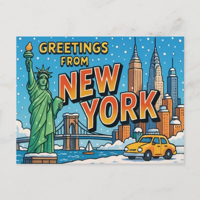 NEW YORK Postcard (Front)