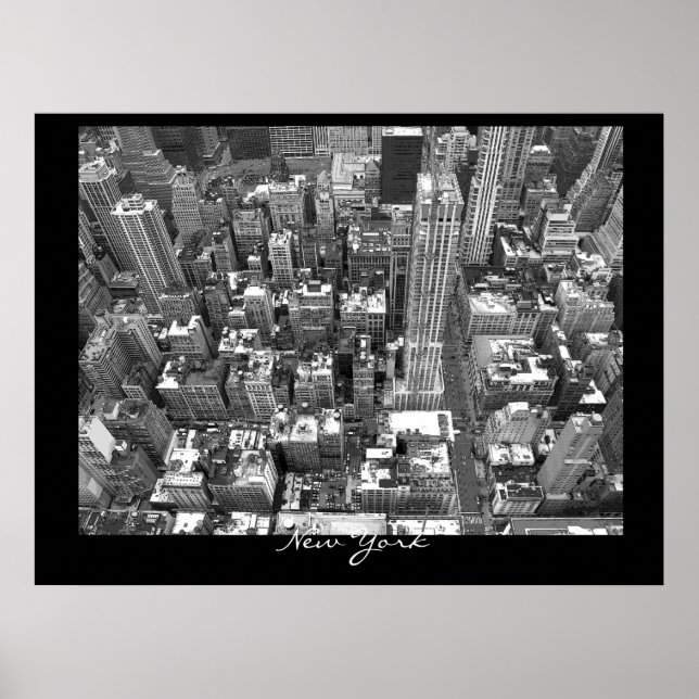 New York Poster Cityscape New York Empire Print (Front)