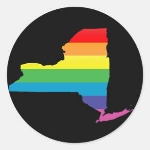 new york pride. classic round sticker