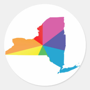 new york pride. classic round sticker