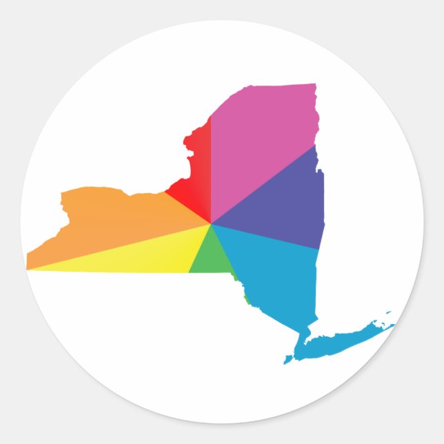 new york pride. classic round sticker (Front)