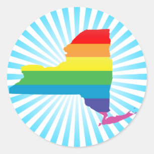 new york pride. classic round sticker