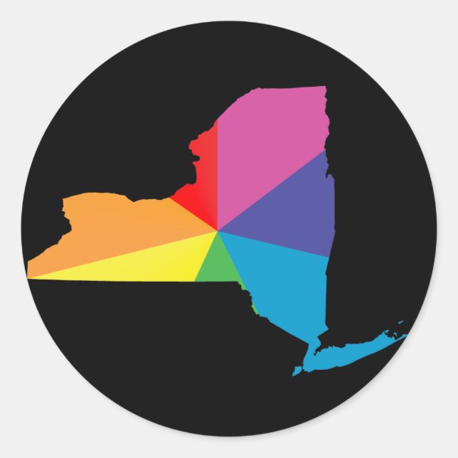 new york pride. classic round sticker (Front)