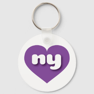 New York purple heart - I love ny Key Ring