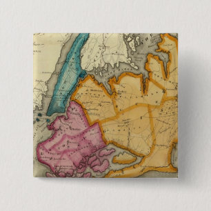 New York, Queens, Kings, Richmond counties 15 Cm Square Badge