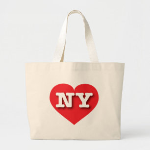 New York Red Heart - I love NY Large Tote Bag