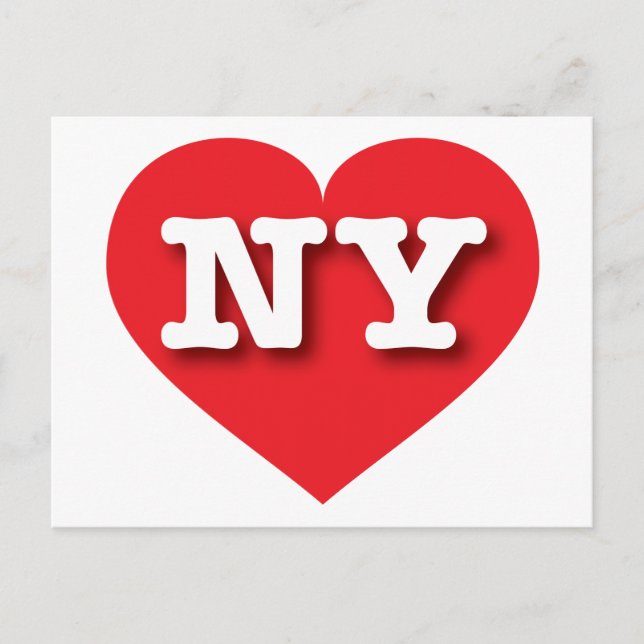 New York Red Heart - I love NY Postcard (Front)