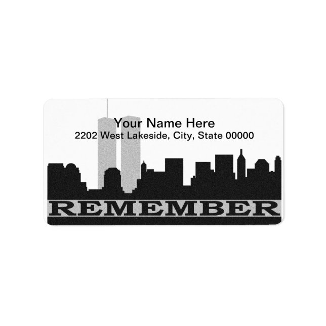 New York Remember 911 Address Label (Front)