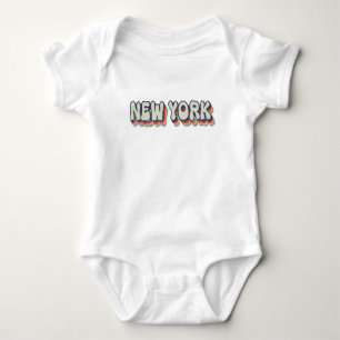 New York Retro 80s Chrome City Baby Bodysuit
