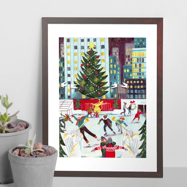 New York Rockefeller centre Christmas skating Poster (Creator Uploaded)