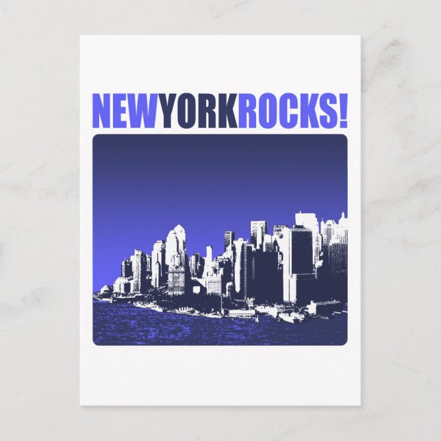 New York Rocks! Postcard (Front)