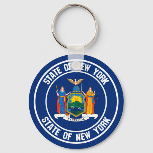 New York Round Emblem Key Ring