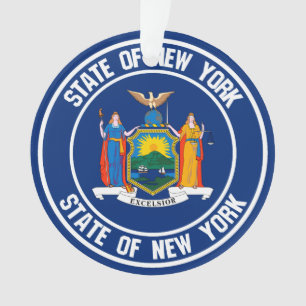 New York Round Emblem Ornament