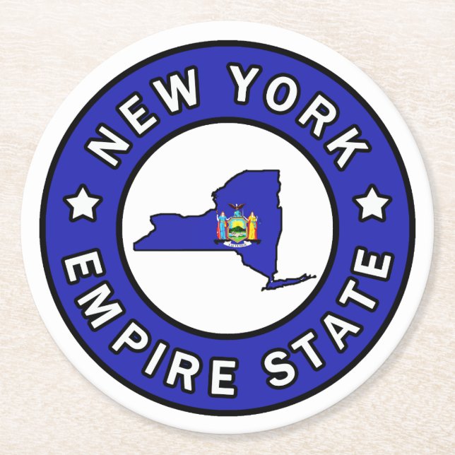 New York Round Paper Coaster (Front)