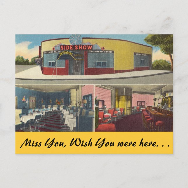 New York, Sideshow Bar & Restaurant Postcard (Front)