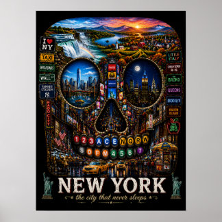 New York Skull Art Print | State of Mind