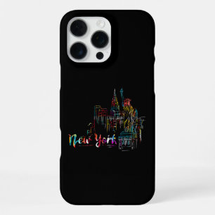 New York Sky Heartbeat Statue of Liberty I Love Ne iPhone 16 Pro Max Case