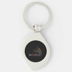New York Sky Heartbeat Statue of Liberty I Love Ne Key Ring